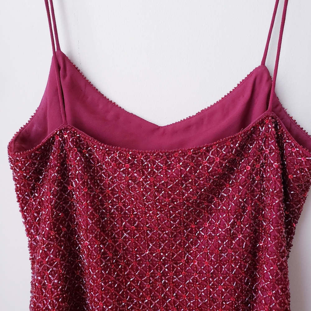 Ann Taylor Red Beaded Sequins Top - Picture 9 of 15